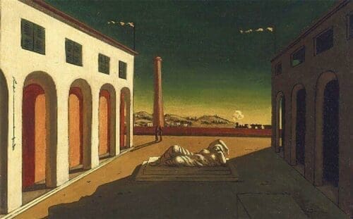 De Chirico's Metaphysical Square. A landscape where technique merges with humanism. Data Science, Machine Learning and Artificial Intelligence seem to be the crowning glory of the painter's ideas