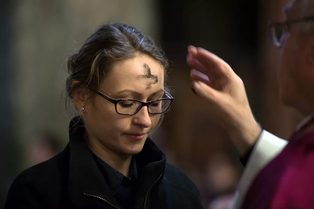 Ash Wednesday, preceding the first Sunday of Lent, the period leading up to Easter